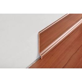 Battiscopa Pvc Espanso Rovere Scuro H 70 Mm Barre 2 Ml