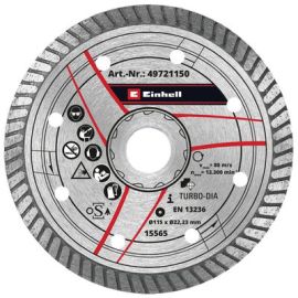 Disco x tagliapiastrella te-tc 18/115 einhell mm 115