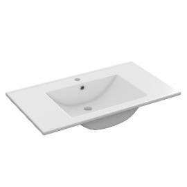 Lavabo consolle in ceramica cm 80 x 45 bianco