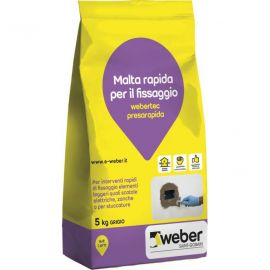 Webertec presarapida legante rapido grigio sacco kg 5