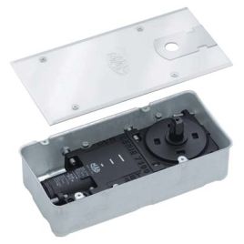 Chiudiporta a terra dc477 assa abloy mm 277x70x110 piastra inox forza 1/3 + fermo 90°