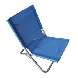 Spiaggina easy domus acciaio/text verde-blu cm 48x62 h.cm 64