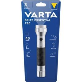 Torcia led brite essential varta led 19 2xmezza torcia c escluse