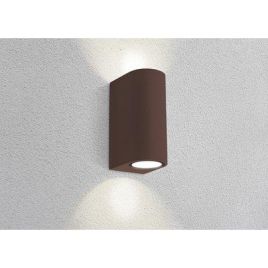 Applique led outdoor axo 2d tonda century corten volt 230 2xgu10 ip54