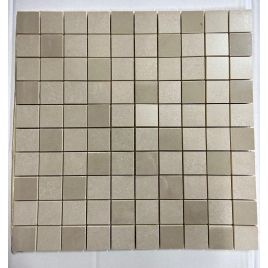 Mosaico su rete taupe  acif cm. 31,5 x31,5 tessera cm.3x3 prima scelta