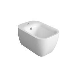 Bidet sospeso bianco lucido henges he19 monoforo completo di fissaggi