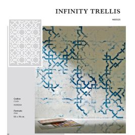 Stencil novacolor infinity trellis  53x78 cm decorativo su carta speciale