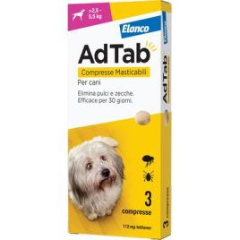 Antiparassitario adtab cani elanco kg  2,5/5,5 cf=pz 3