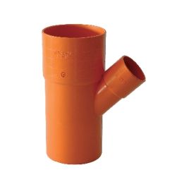 Derivazioni  45° ridotte in pvc rosso diam. 125 x 100