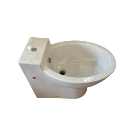 Bidet filo parete a terra la fonte monoforo bianco lucido