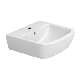 Lavabo gemma 2 bianco monoforo 50x44 cm senza colonna o semicolonna e fissaggi