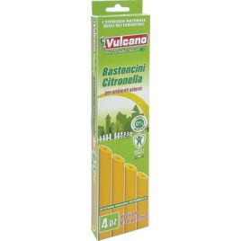 Bastoncini anti zanzare green vulcano citronella cf=pz 4 conf. da 12cf